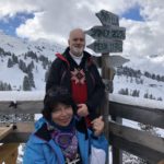 skiing in the french alps