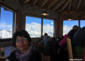 skiing in the french alps